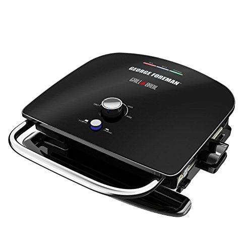 George Foreman GBR5750SBLQ Broil 7-in-1 Electric Indoor Grill, Broiler, Panini Press, and Waffle ...