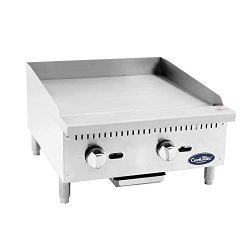 Cook Rite ATMG-24 Commercial Griddle Heavy Duty Manual Flat Top Restaurant Griddle Stainless Ste ...