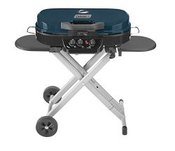 Coleman RoadTrip 285 Portable Stand-Up Propane Grill, Blue