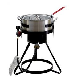 Chard 50,000 BTU 10.5 Qt Propane Outdoor Deep Fryer! Aluminum Fish Gas Cooker