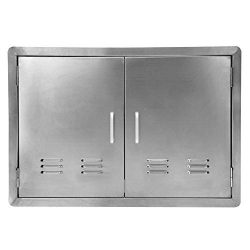 Seeutek Outdoor Kitchen Door BBQ Access Door with Vents 31 inch Width x 24 inch Height – S ...