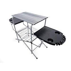 Camco Deluxe Folding Grilling Plastic Side Tables (57295)