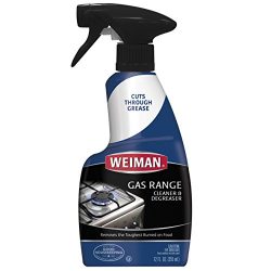 Weiman Gas Range Cleaner & Degreaser – Penetrate and Loosen Tough Grease and Burned-On ...