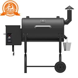 Z GRILLS ZPG-550B Wood Pellet Grill & Smoker 7 in 1 BBQ Auto Temperature Control, 550 sq Inc ...