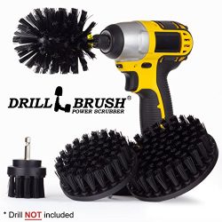 BBQ Grill Cleaning Ultra Stiff Drill Powered Cleaning Brushes 4 Piece Kit Replaces Wire Brushes  ...