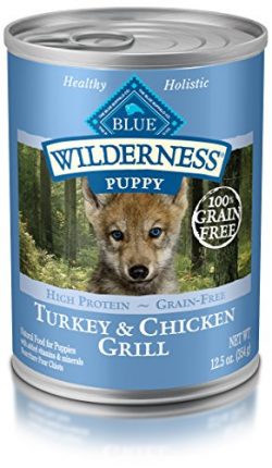 Blue Buffalo Wilderness High Protein Grain Free, Natural Puppy Wet Dog Food, Turkey & Chicke ...