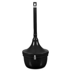 Ex-Cell SRS1BLK Smokers’ Oasis Receptacle, Round, Steel, 4.5gal, Black