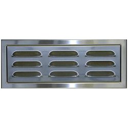 Stainless Steel Magnetic BBQ Island Vent Panel with 1 1/4″ Raised Frame for Masonry Applic ...