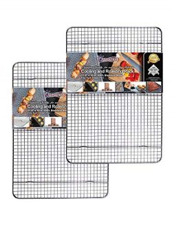 Cooling, Roasting & Baking Racks fit Standard Half Sheet Pans – Heavy Duty 304 Stainle ...