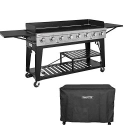 Royal Gourmet Event 8-Burner BBQ Propane Gas Grill with Cover, Picnic or Camping Outdoor