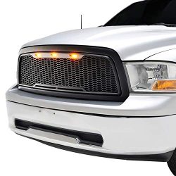 Raptor Style Upper Replacement Grille w/LED Amber Lighting for 09-12 Dodge Ram 1500 – Matt ...