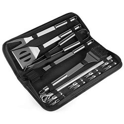 20pc Stainless Steel BBQ Grill Tool Set for Men with Gift – Complete Outdoor Barbecue Gril ...