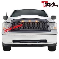 Raptor Style Upper Replacement Grille w/LED Amber Lighting for 09-12 Dodge Ram 1500 – Char ...