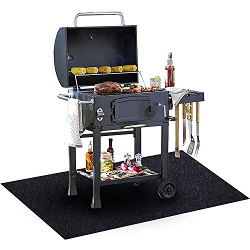 Under The Grill Mat, (36 x 48 inches) ，BBQ Grilling Gear Gas Electric Grill – Use This Absorben ...