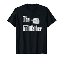 Mens The Grillfather with Propane Grill BBQ T-shirt