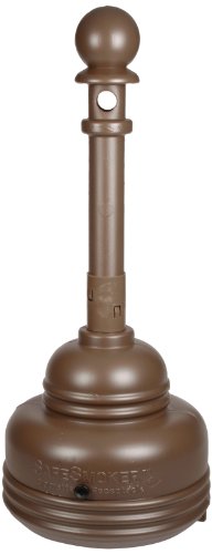 Eagle 1206BROWN High Density Polyethylene (HDPE) SafeSmoker Cigarette Receptacle, 5 quarts Capac ...