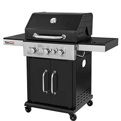 Royal Gourmet GG3201 3-Burner Cabinet Liquid Propane Gas Grill with Side Burner, 44,000 BTU, Out ...