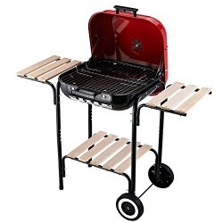 Outsunny 19” Steel Porcelain Portable Outdoor Charcoal Barbecue Grill