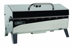 Camco Olympian 4500 Stainless Steel Portable Gas Grill – Connects To 1 lb Disposable Propa ...