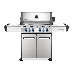 Napoleon P500RSIBNSS-3 Prestige 500 Natural Gas Grill with Infrared Side and Rear Burners, Stain ...