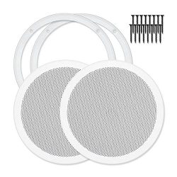 Reliable Hardware Company RH-4002-8-2-A White Universal Surface Mount 8-3/8″ Speaker Cover ...