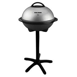 George Foreman 15-Serving Indoor/Outdoor Electric Grill, Silver, GGR50B (Renewed)