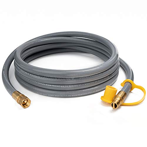 GASPRO 10 Feet 3/8 Natural Gas Hose, Propane Gas Grill Quick Connect/Disconnect Hose Assembly fo ...