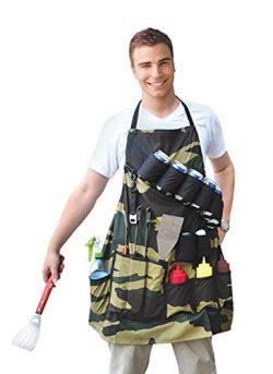 BigMouth Inc The Grill Sergeant BBQ Apron, Cotton Camouflage Gag Gift for Cookouts, Adjustable S ...