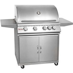 Blaze 32-Inch 4-Burner Freestanding Natural Gas Grill With Rear Infrared Burner – BLZ-4-NG