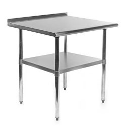 GRIDMANN NSF Stainless Steel Commercial Kitchen Prep & Work Table w/Backsplash – 30 in ...