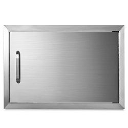 Happybuy BBQ Access door 17 x 24 Inch Horizontal Access Door Stainless steel Single Door Flush M ...