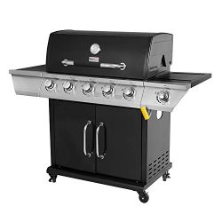 Royal Gourmet Propane Gas Grill 5-Burner with Side Burner GG5301S, Black