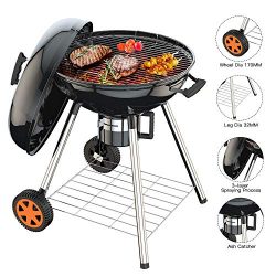 TACKLIFE Charcoal Grill, 22.5 inch Portable Grill for Outdoor Grilling Barbecue, Picnic Patio Ba ...