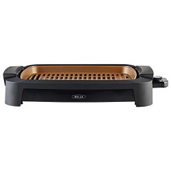 BELLA (14750) 12 x 16 Inch Copper Titanium Coated Indoor Smokeless Grill Multifunction Grill &am ...