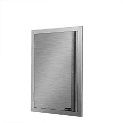 DaTOOL Stainless Steel BBQ Door,304 Brushed Stainless Steel BBQ Door 17WX24H, BBQ Island Door fo ...