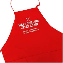 Funny BBQ Father’s Day Gift Grill Master Apron for Men With Pockets Barbeque Grilling Dad  ...