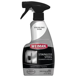 Weiman Stainless Steel Cleaner & Polish Trigger Spray – Protects Against Fingerprints  ...