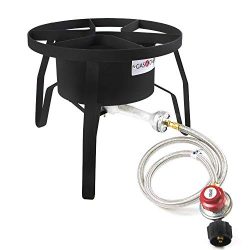 GasOne B-5300 One High-Pressure Outdoor Propane Burner Gas Cooker Welded Frame No Assembly requi ...