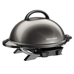 George Foreman 15+ Serving Indoor/Outdoor Electric Grill, Gun Metal, GFO240GM