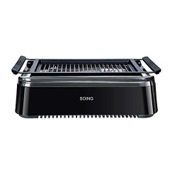 Soing Smoke-less Indoor BBQ Grilll, Electric Tabletop Grill, Non-Stick Easy to Clean BBQ Grill,  ...