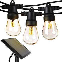 Brightech Ambience Pro – Waterproof LED Outdoor Solar String Lights – 1W Vintage Edi ...