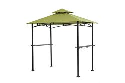 Sunjoy 8′ x 5′ Sylvan Soft top Grill Gazebo, Green Top