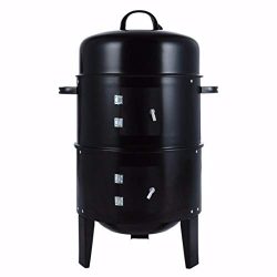 Soddyenergy Charcoal Water Smoker Grill Outdoor BBQ Barbecue Cooker Backyard Camping Patio