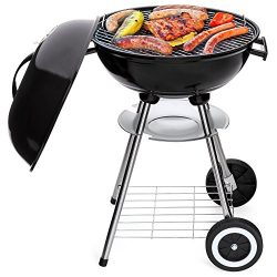 Best Choice Products 18in Portable Steel Charcoal Barbecue BBQ Grill w/Heat Control for Patio, P ...
