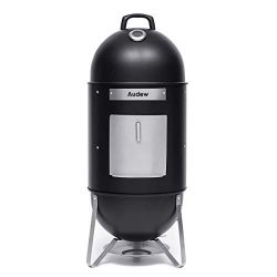 Audew Charcoal Smoker Grill 18-Inch Vertical Combo Water Grill BBQ Heat Control Outdoor Picnic C ...