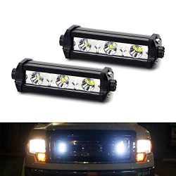 iJDMTOY (2) High Power 3-CREE LED Daytime Running Light Kit For Behind The Grille or Lower Bumpe ...
