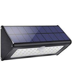 2019 Newest! Licwshi 1100lm Solar Outdoor Lights 4500mAh Black Aluminum Alloy 120° Infrared Moti ...