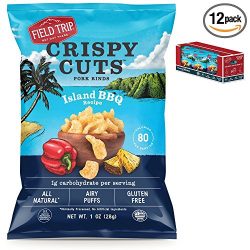 Field Trip Keto Diet Friendly, Low Carb, Island BBQ Pork Rinds, 1oz Bag, 12 Count