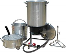 King Kooker 1265BF3 Portable Propane Outdoor Deep Frying/Boiling Package with 2 Aluminum Pots (R ...