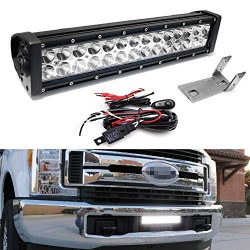 iJDMTOY Lower Grille Mount LED Light Bar Kit For 2017-up Ford F250 F350 Super Duty, Includes (1) ...